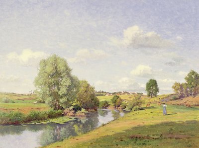 De Rivier Saone bij Grignancourt door Jean F. Monchablon